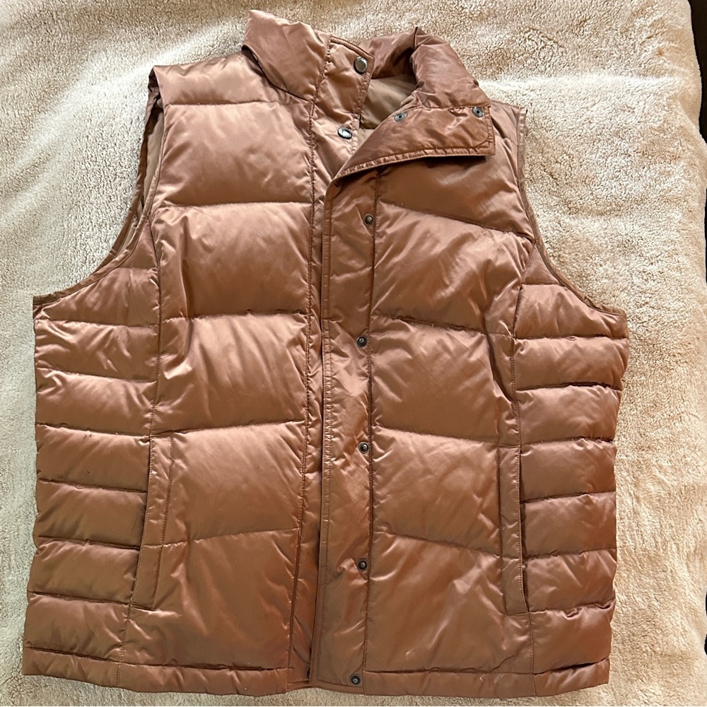 Lands End Puffer Jacket Bronze Large